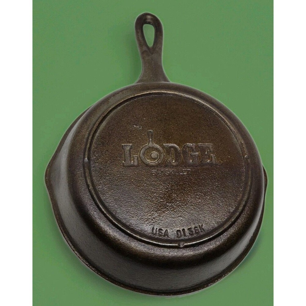 LODGE #3 SK D 6.5” Cast Iron Skillet 3 Notch Made In USA Very Clean